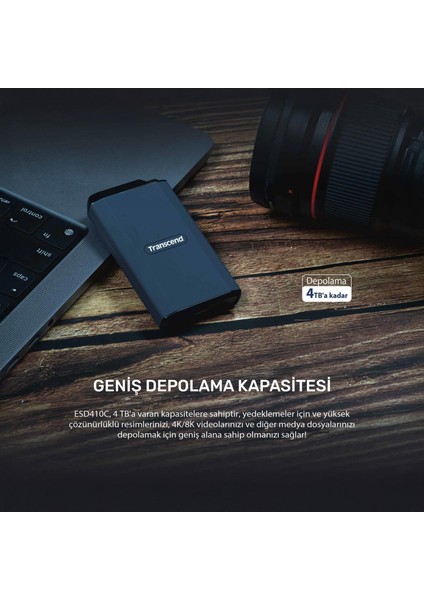 TS4TESD410C 4tb Usb/type-C 20GBPS 2000/2000MB/S Taşınabilir Harici SSD indirimleri