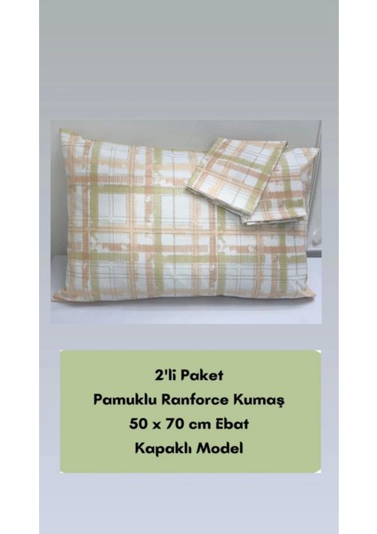 Nivemeshome Somon Ekose Desen 2 Li Yastık Kılıfı Kapaklı 50 x 70