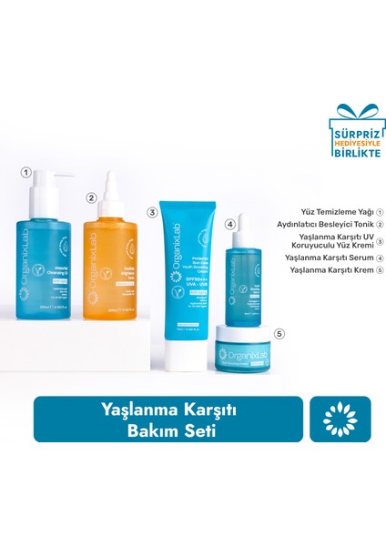 Anti Aging Bakım Seti I Hyaluronik Asit Retinol Niasinamid I 5'li Set