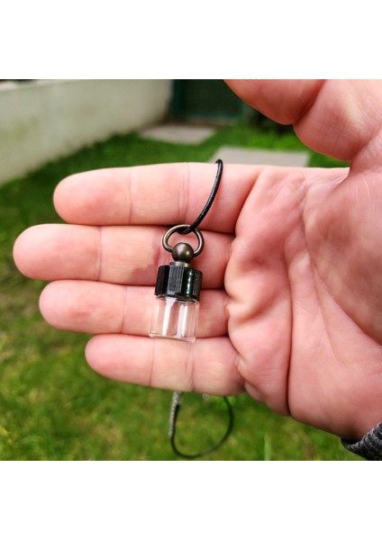 1cc Çevirmeli Su Geçirmez Kapaklı Gerçek Cam 1ml Şişe Kolye Ilaç Tohum Dilek Hatıra Kapsül