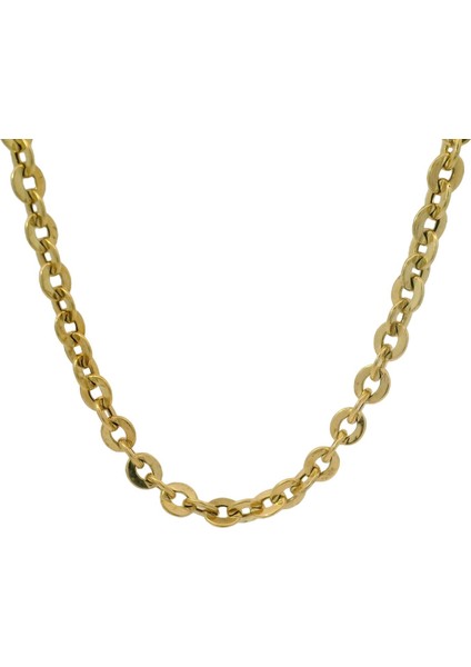 Gemici Zinciri Tarzında Gösterişli Şık Yeşil Altın Zincir Kolye modelleri