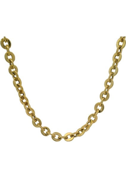 Gemici Zinciri Tarzında Gösterişli Şık Yeşil Altın Zincir Kolye indirimleri