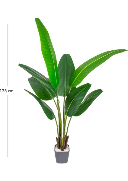 Yapay Starliçe Ağacı Gerçek Dokulu 8 Yapraklı Yeşil 130 Cm.