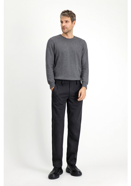 Slim Fit Dar Kesim Likralı Örme Klasik Kumaş Pantolon modelleri