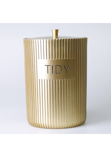 Grooved Çöp Kovası Altın