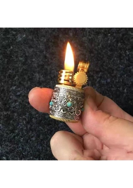 Mini Retro Sultan Benzinli Işlemeli Kadın Çakmak