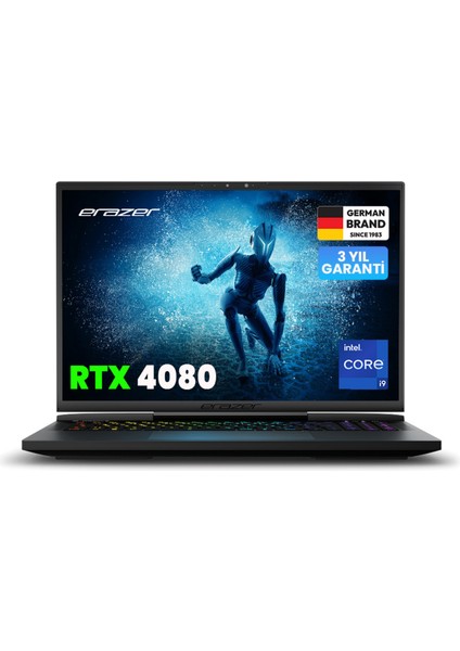 Beast X40 MD62752 Intel Core i9 14900HX 32GB 2TB SSD RTX4080 Freedos 17" QHD+ 240Hz Taşınabilir Bilgisayar