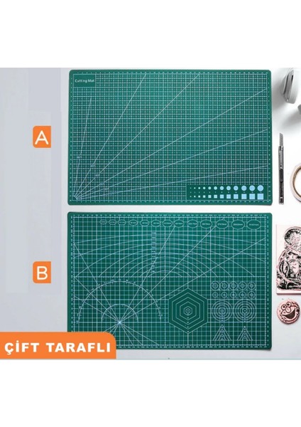 Kesme Matı Cutting Mat Kesim Altlığı A3 Ebatında 45 x 30 cm.