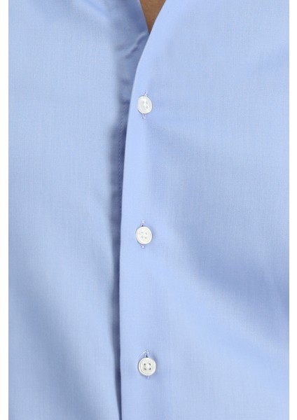 Uzun Kol Slim Fit Dar Kesim Pamuklu Non Iron Saten Klasik Gömlek indirimleri