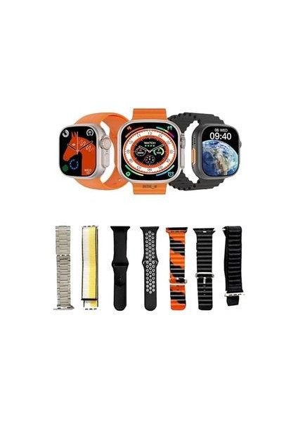 7 Kordonlu Saat Watch 8 Ultra 7 In 1 Akıllı Saat