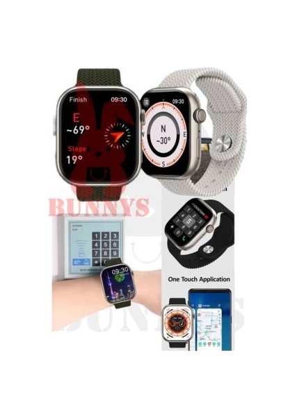 Redmi 9 Uyumlu Akıllı Saat Konuşma Özellikli Watch 9 Pro 45MM Amoled Ekran