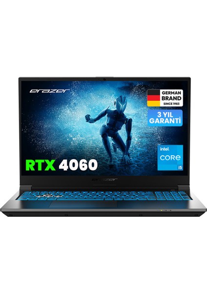 Deputy P60I MD62747 Intel Core i5 13420H 16GB 1TB SSD RTX4060 Freedos 15.6" FHD 144Hz Taşınabilir Bilgisayar