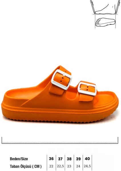 Çift Toka Hafif Eva Yazlık Plaj Terliği Havuz Terliği Lavabo Terliği Turuncu fiyatları