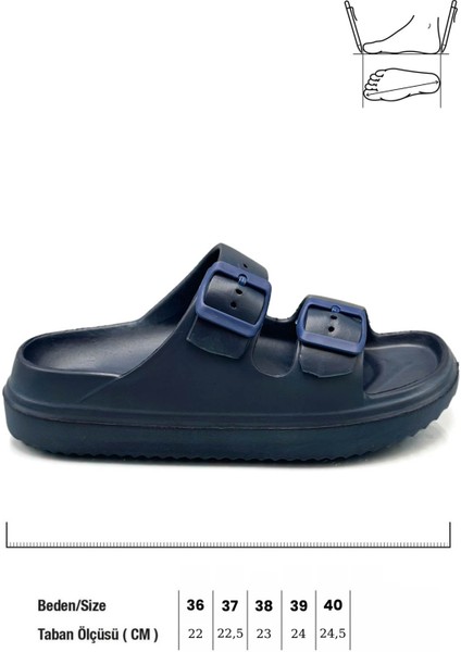 Çift Toka Hafif Eva Yazlık Plaj Terliği Havuz Terliği Lavabo Terliği Lacivert fiyatları