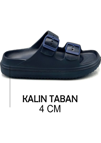 Çift Toka Hafif Eva Yazlık Plaj Terliği Havuz Terliği Lavabo Terliği Lacivert fırsatları