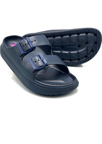 Çift Toka Hafif Eva Yazlık Plaj Terliği Havuz Terliği Lavabo Terliği Lacivert indirimleri