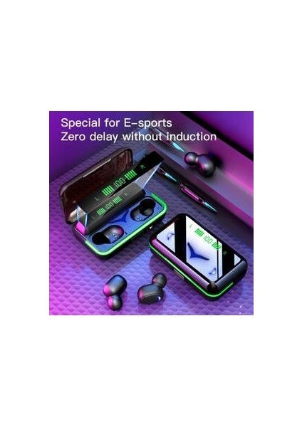 E10 Mini Pods Bluetooth 5.1 Işıklı Oyun-Müzik 800MAH Powerbank Özellikli Kablosuz Kulaklık modelleri