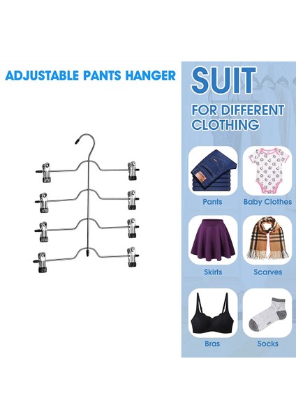Organizasyon ve Depolama Etek Pantolon Askıları Yerden Tasarruf, 3'lü Paket 4 Katlı Dolap Düzenleyicileri ve Saklama, Pembe (Yurt Dışından) modelleri