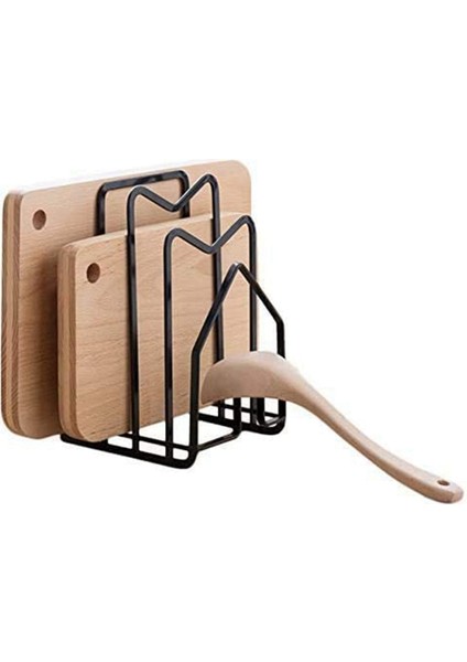 2x Kesme Tahtası Organizatör Standı Tutucu Kesme Tahtası Rafı Mutfak Tezgahı Tencere Tava Kapakları Raf Organizatör Düz Çelik (Yurt Dışından) fiyatları