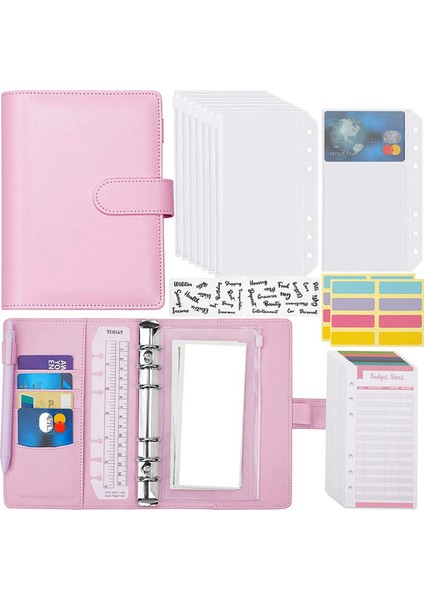 4x A6 Fermuarlı Zarflı Bütçe Bağlayıcı, Bütçe Planlayıcısı Kitap Para Tasarrufu Organizatör, Bütçeleme Için Nakit Zarflar Pembe (Yurt Dışından) fiyatları