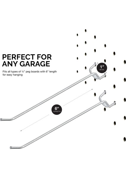 50 Adet 6 Inç Kanca Metal Raf Kancaları ve Organizatör Çeşitleri Garaj Depolama Organizatör (Yurt Dışından) fiyatları
