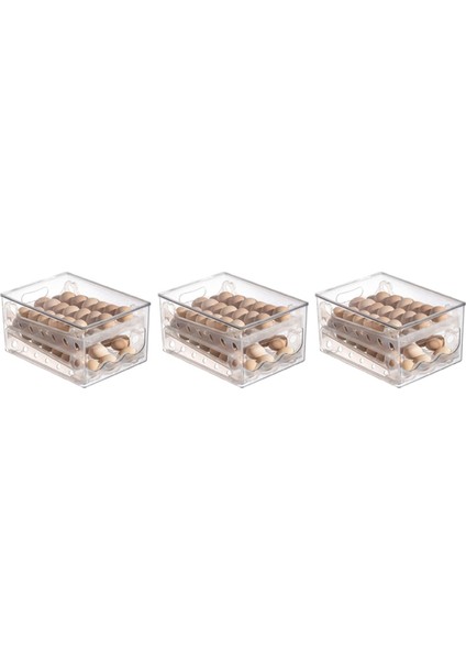 3x Slayt Yumurta Saklama Kutusu Yumurta Tutucu Konteyner Buzdolabı Çekmece Istiflenebilir Gıda Yumurta Kutusu Mutfak Buzdolabı Organizatör (Yurt Dışından)