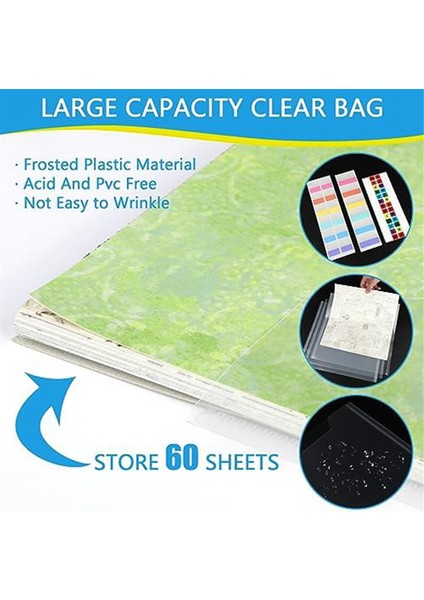 50 Parça 30X30 Inç Koleksiyon Defteri Kağıdı Depolama Temizle Koleksiyon Defteri Kağıdı Depolama Organizatör Vinil, Kart Stoğu, Fotoğraflar ve Çizimler (Yurt Dışından) indirimleri