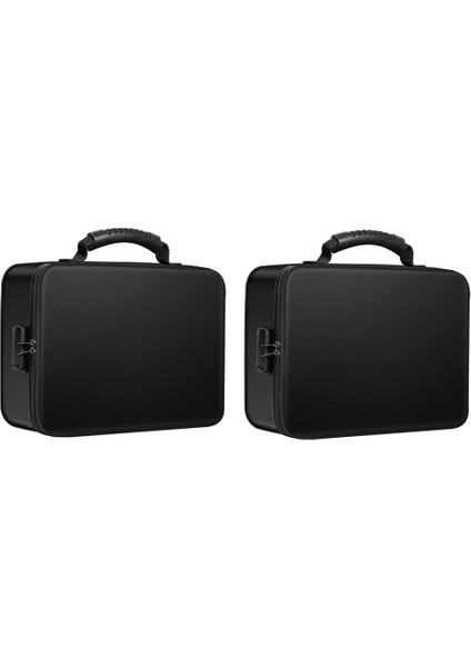 2x Organizatör Çantası Yanmaz Belge Çantası Kilitli Taşınabilir Dosya Saklama Kutusu Tutucu Belge Dosya Pasaportu (Yurt Dışından)