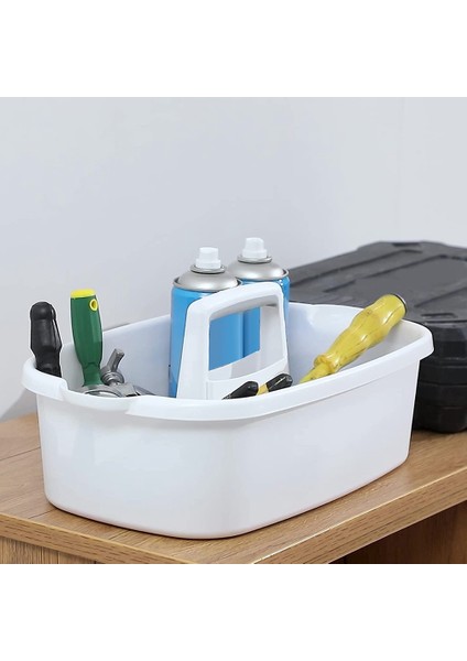Banyo Için Saplı Duş Tote Organizatör Sepeti, Beyaz (Yurt Dışından) fırsatları