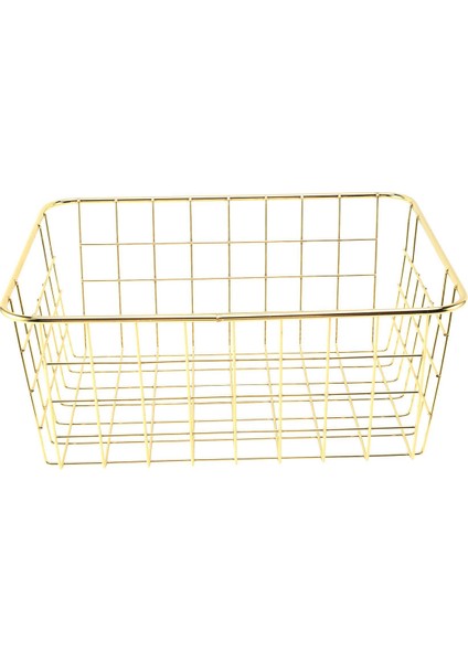 Iskandinav Tarzı Metal Depolama Sepeti Kozmetik Organizatör Tutucu-Altın (Yurt Dışından) fırsatları