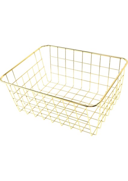 Iskandinav Tarzı Metal Depolama Sepeti Kozmetik Organizatör Tutucu-Altın (Yurt Dışından) indirimleri