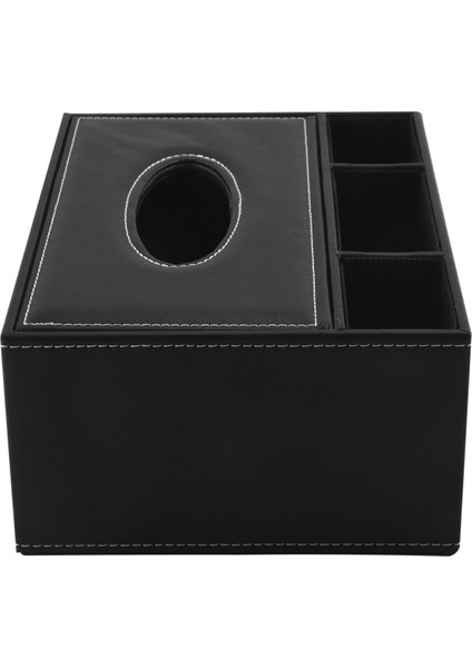 5x Pu Doku Kutusu Uzaktan Kumanda Tutucu Çok Fonksiyonlu Masaüstü Organizatör Kalem Makas Konteyner (Siyah) (Yurt Dışından) indirimleri