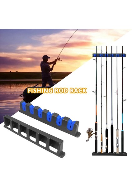 Garaj Kapısı Için 3x Olta KamıTutucu Duvara Montaj, Tekne Için Olta Depolama Rafı, Dikey 6-Rod Organizatör Rafları (Yurt Dışından) fırsatları