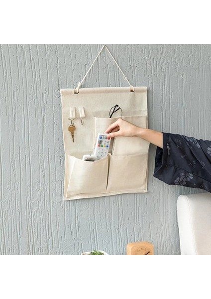 Duvar Kapı Dolap Pencere Asılı Çok Amaçlı Organizatör Çanta-4 Cep (Yurt Dışından) fırsatları