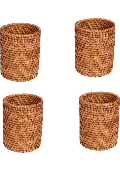 4x Rattan Çubuklarını Tüp Kürek Kaşık Kova Yemek Bıçakları Çatal Sofra Saklama Kutusu Ev Sepetleri Organizatör A (Yurt Dışından)