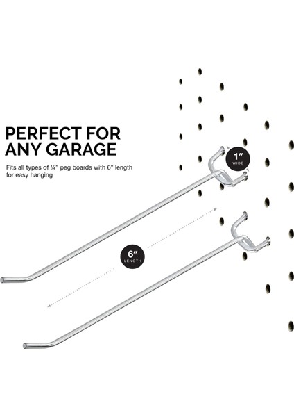100 Adet 6-Inç Kancalar Metal Raf Kancaları ve Organizatör Çeşitleri Garaj Depolama Organizatör (Yurt Dışından) fiyatları
