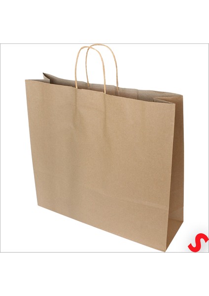 Büküm Saplı Kraft Çanta 40 x 44 x 13 cm , Natürel - 1 Adet modelleri