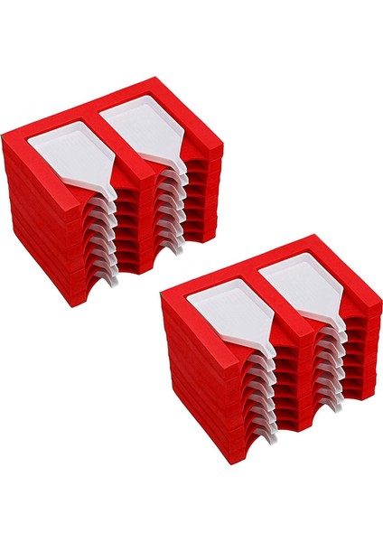 2x 16 Yuvalı Tepsi Düzenleyici Aksesuarları Tepsi Alet Setleri Organizatör Kırmızı (Yurt Dışından)