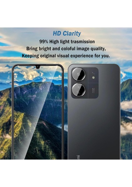 Xiaomi Redmi 13C Uyumlu Ekran Koruyucu Nano Cam 2 Adet