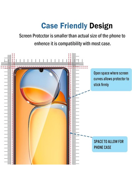 Xiaomi Redmi 13C Uyumlu Ekran Koruyucu Nano Cam 2 Adet