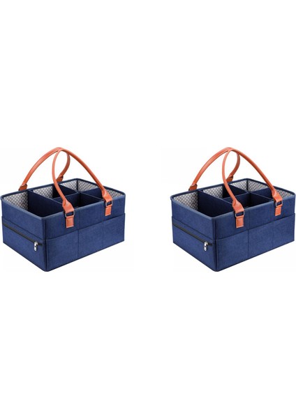 2x Bebek Bezi Organizatör Taşınabilir Tutucu Çanta Değiştirme Masası Araba Mumya Bebek Bezi Çantası Kreş Essentials Depolama (Yurt Dışından)