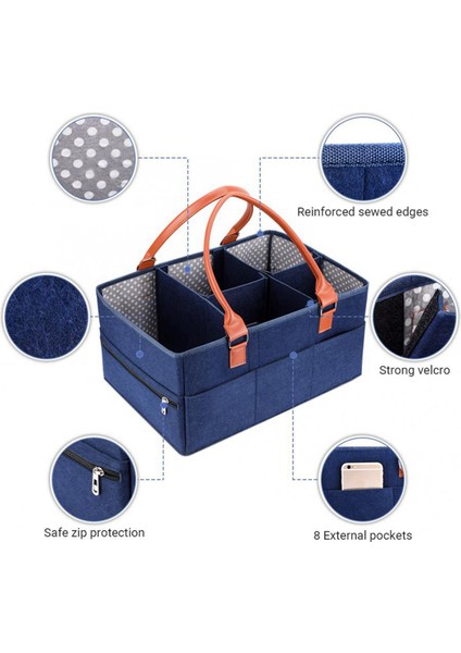 2x Bebek Bezi Organizatör Taşınabilir Tutucu Çanta Değiştirme Masası Araba Mumya Bebek Bezi Çantası Kreş Essentials Depolama (Yurt Dışından) modelleri