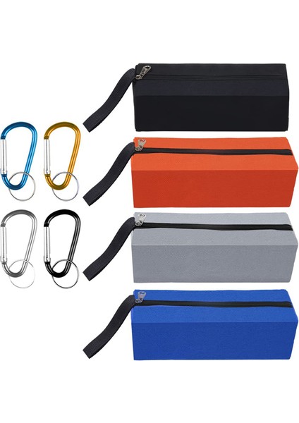 Fermuarlı Alet Çantası Çanta 4'lü Set, Su Geçirmez Alet Çantaları Ev Dış Mekan Için Karabina ile Ağır Hizmet Alet Organizatör Depolama (Yurt Dışından)