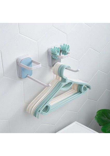 3 Pcs Duvara Monte Elbise Askısı Organizatör Depolama Rafı (Yurt Dışından)
