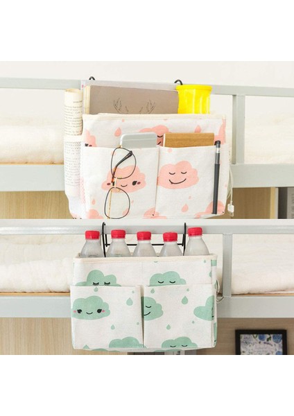 Başucu Organizatör Cep, 2 Adet Asılı Saklama Çantası, Başucu Için, Ev Yatak Rayları/kanepe/okul Yurdu Için (Yurt Dışından) fiyatları