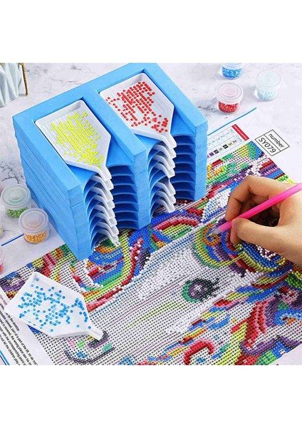 2x 16 Yuvalı Tepsi Düzenleyici Aksesuarları Tepsi Alet Setleri Organizatör Mavi (Yurt Dışından) indirimleri