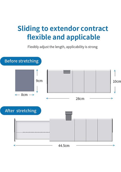 Ayarlanabilir Çekmece Bölücüler Organizatörler - Mutfak, Şifonyer, Yatak Odası Için Genişletilebilir Çekmece Düzenleme Ayırıcıları, 9'lu Paket (Yurt Dışından) indirimleri