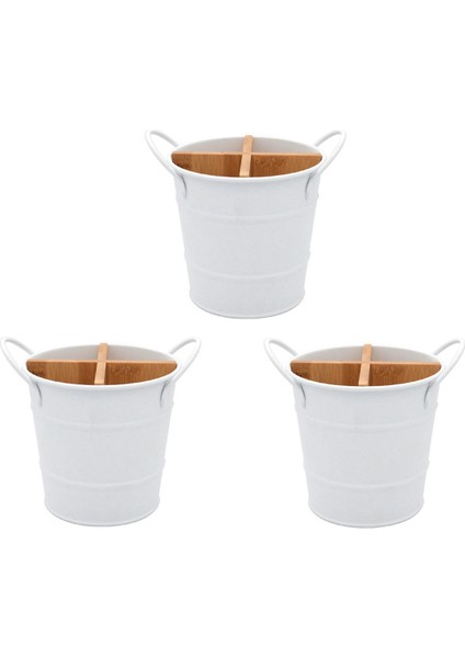 3x Çatal Bıçak Takımı Organizatör Bıçak Standı Depolama Tutucu Ayrı Kaşık Çatal Çubuk Pişirme Aracı Kova Beyaz (Yurt Dışından)