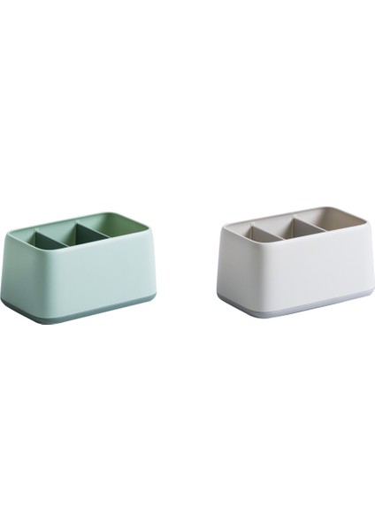 2 Adet Masaüstü Saklama Kutusu Kalemlik Uzaktan Kumanda Konteyner Fonksiyonel Organizatör Mutfak Banyo Organizatör (Yurt Dışından)