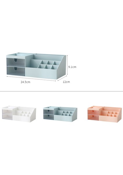 Bölmeli Masaüstü Saklama Kutusu Çekmece Stili Yerden Tasarruflu Kutu Makyaj Için Organizatör Kabı-Beyaz (Yurt Dışından) fiyatları